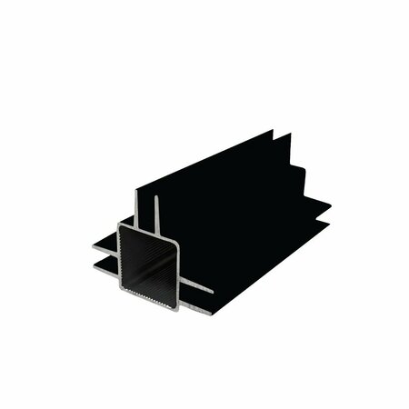 EZTUBE 3-Way Extended Captive Fin for 1/4in Panel  Black, 12in L x 1in W x 1in H 100-280S BK 1